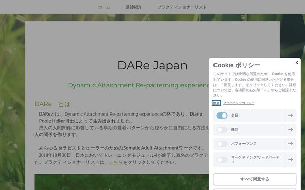 DARe Japan のトップページ(新しいタブで開きます)